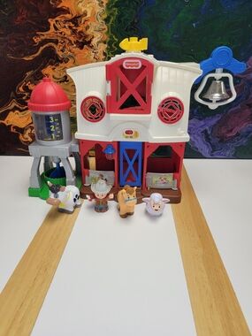 Fisher-Price Red & White Farm Playset with Figures